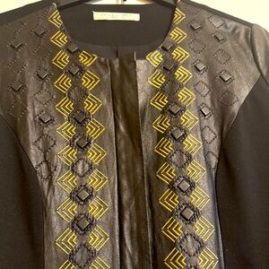 Peter Nygard Leather& Knit Jacket